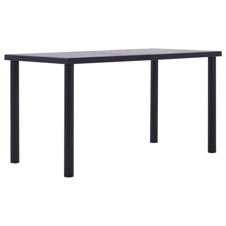 Dining Table Black And Concrete Grey Mdf