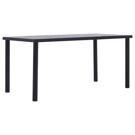 Dining Table Black And Concrete Grey Mdf