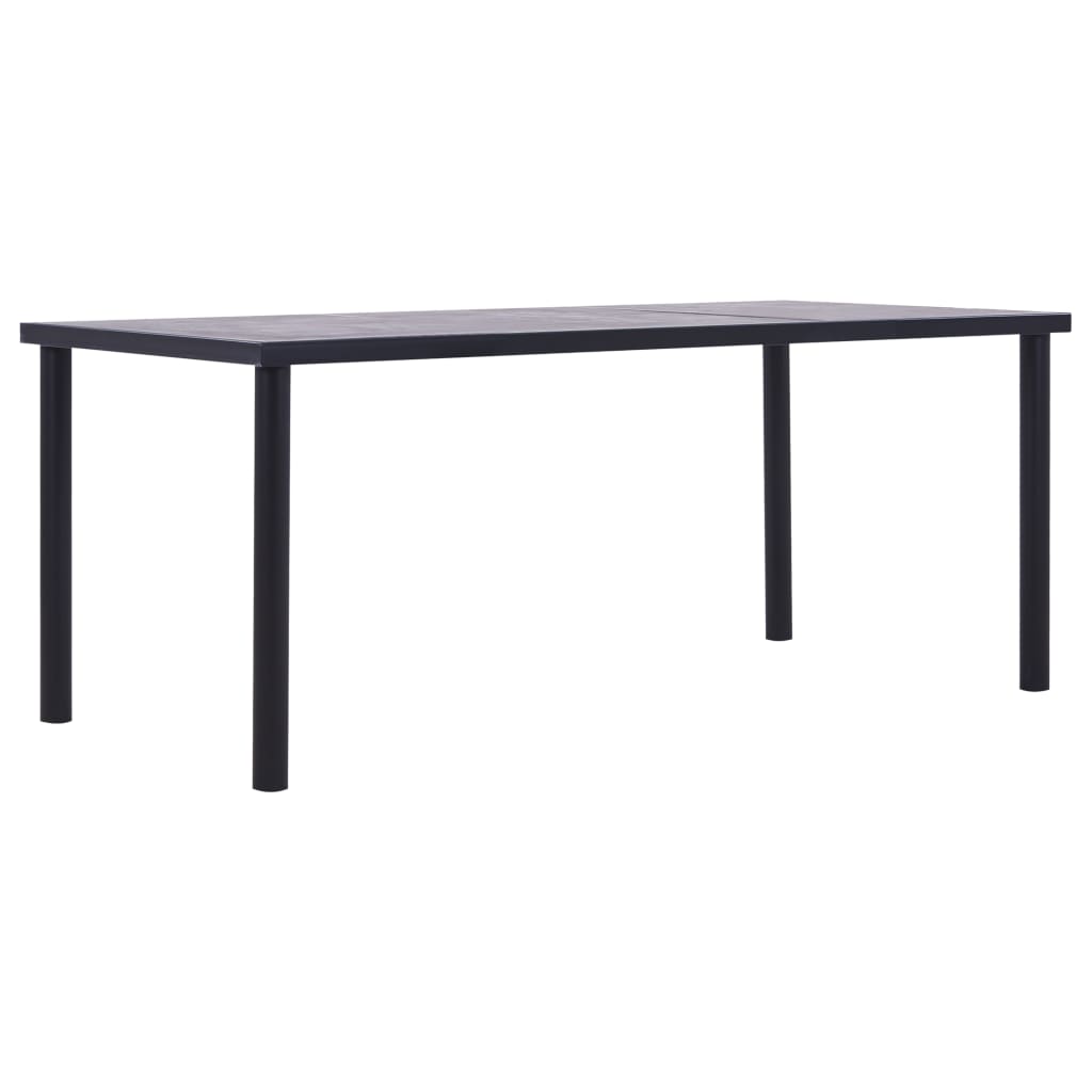 Dining Table Black And Concrete Grey Mdf