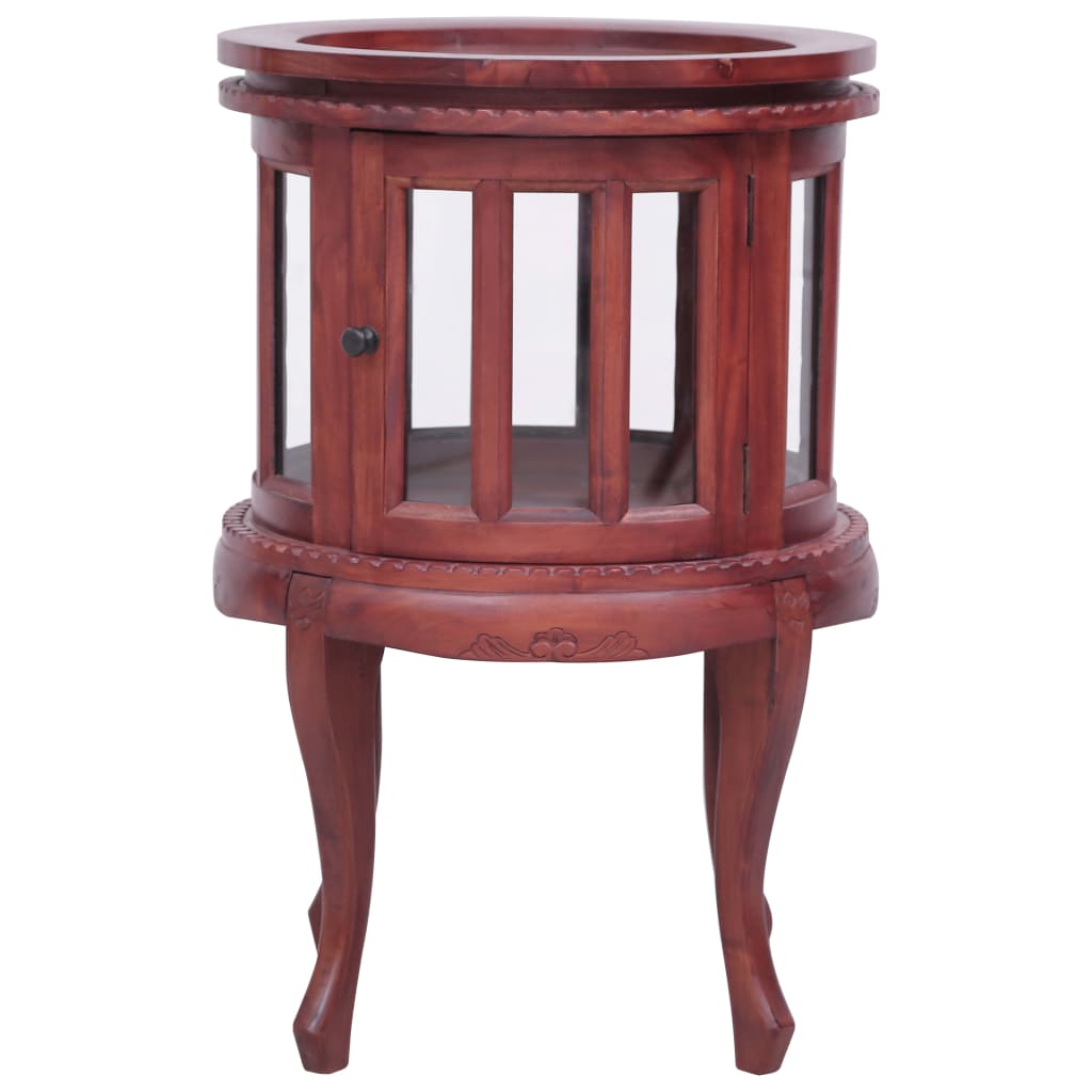 Vitrine Cabinet 50X50X76 Cm Solid Mahogany Wood