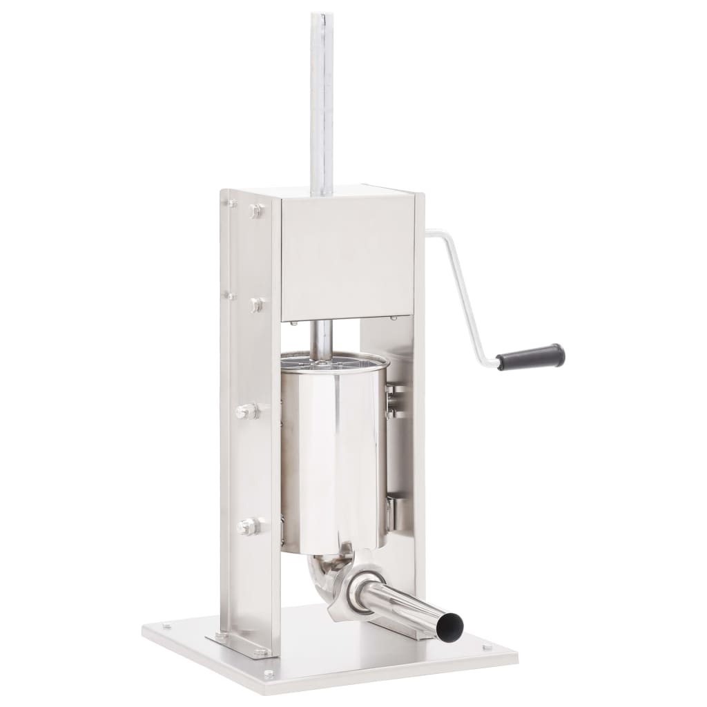 Manual Sausage Stuffer Silver Stainless Steel