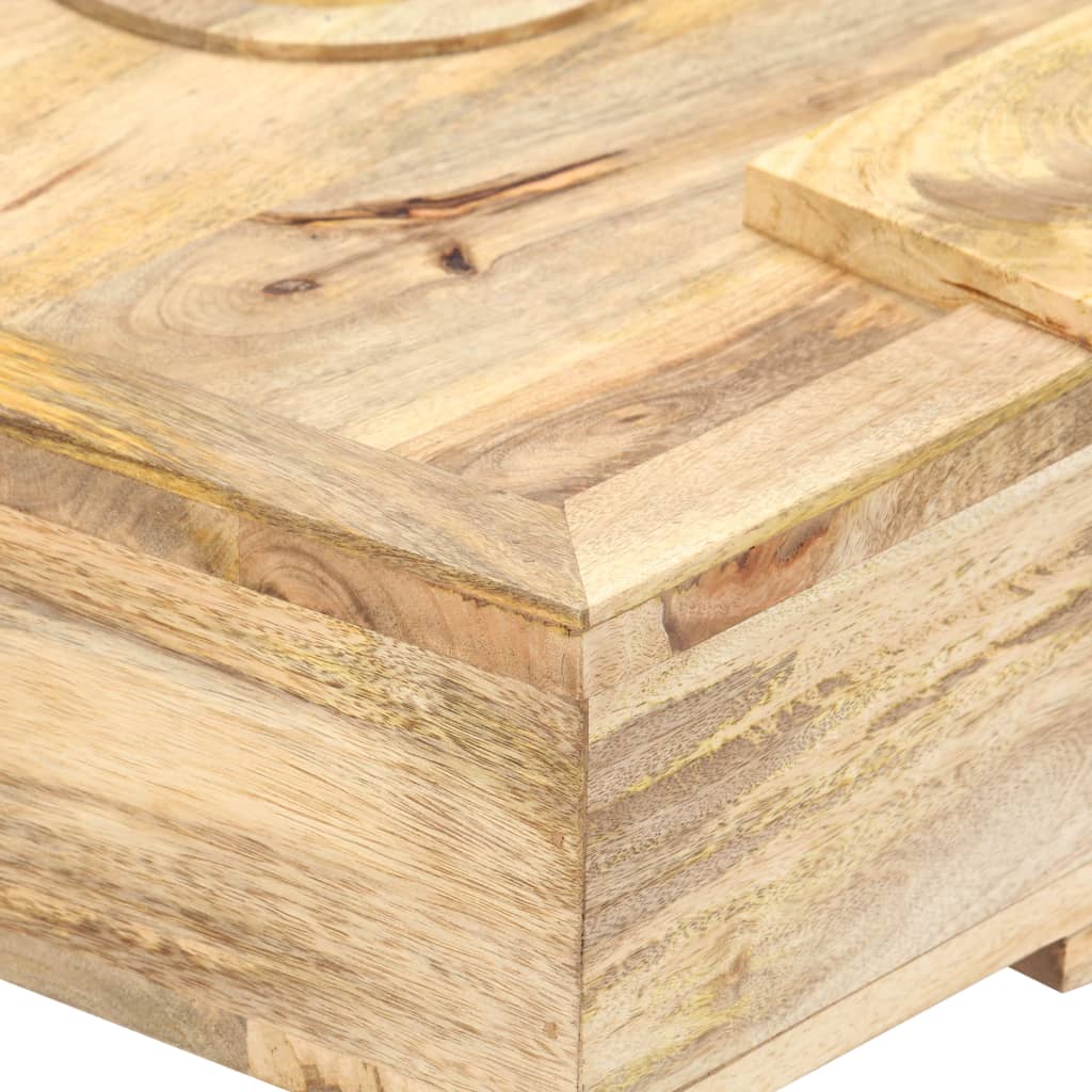 Coffee Table Cassette Style 100X52X45 Cm Solid Mango Wood