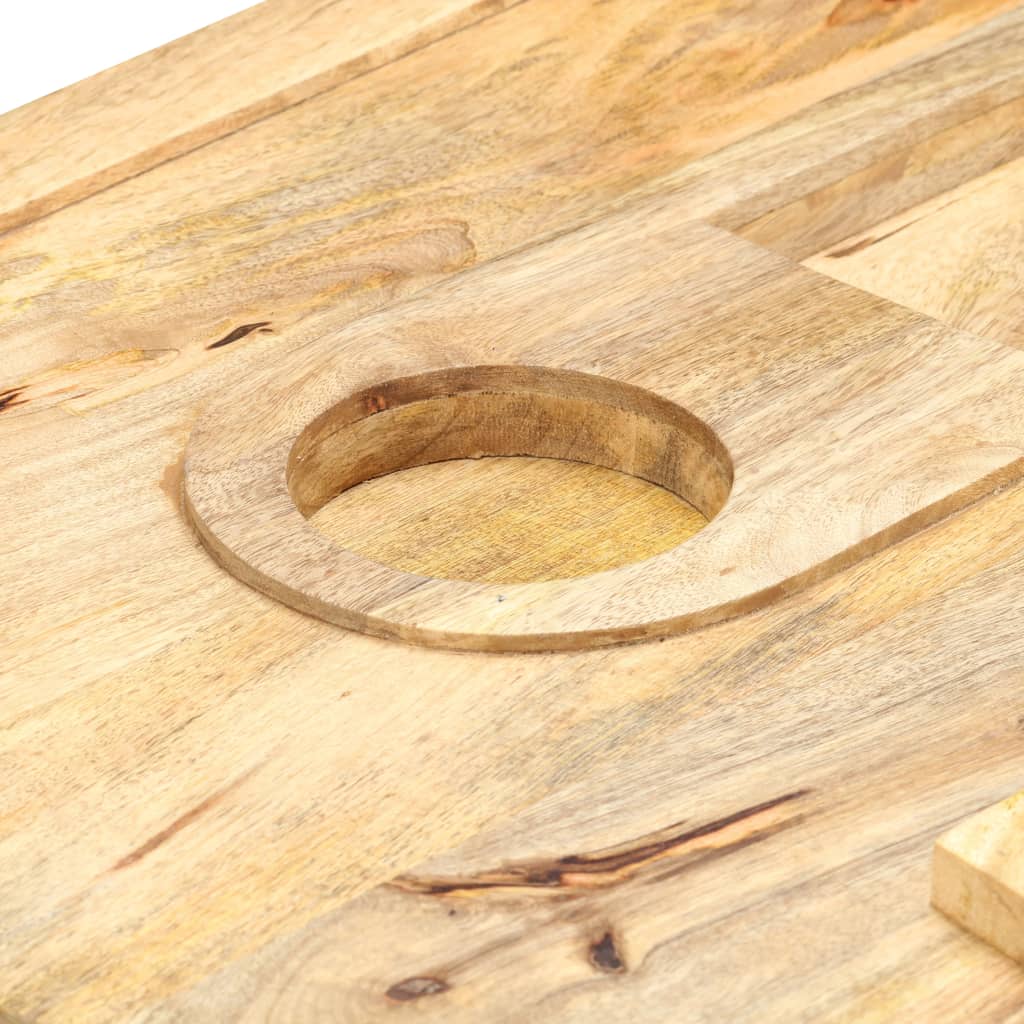 Coffee Table Cassette Style 100X52X45 Cm Solid Mango Wood