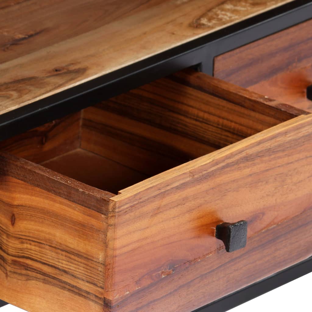 Tv Cabinet 120X30X40 Cm Solid Reclaimed Wood And Steel