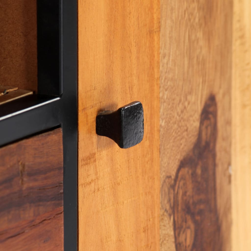 Tv Cabinet 120X30X40 Cm Solid Reclaimed Wood And Steel