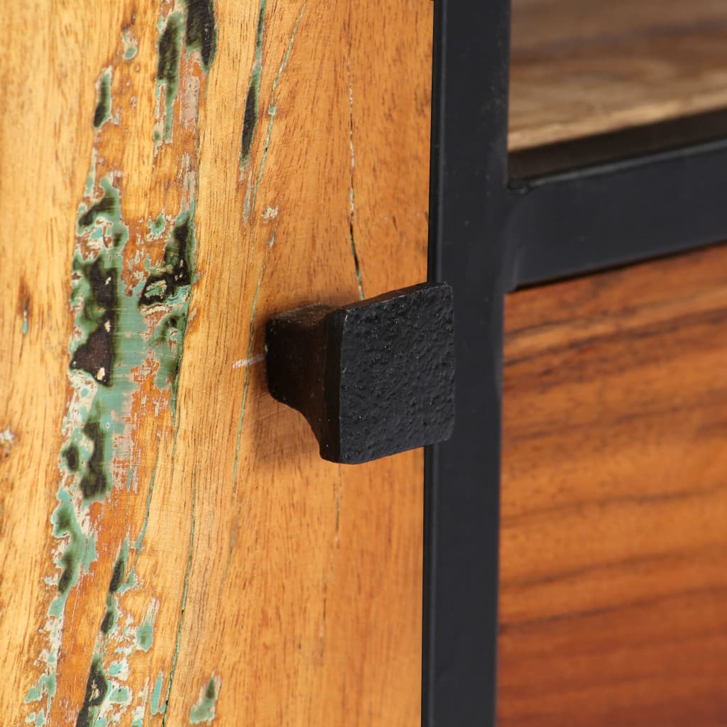 Tv Cabinet 120X30X40 Cm Solid Reclaimed Wood And Steel