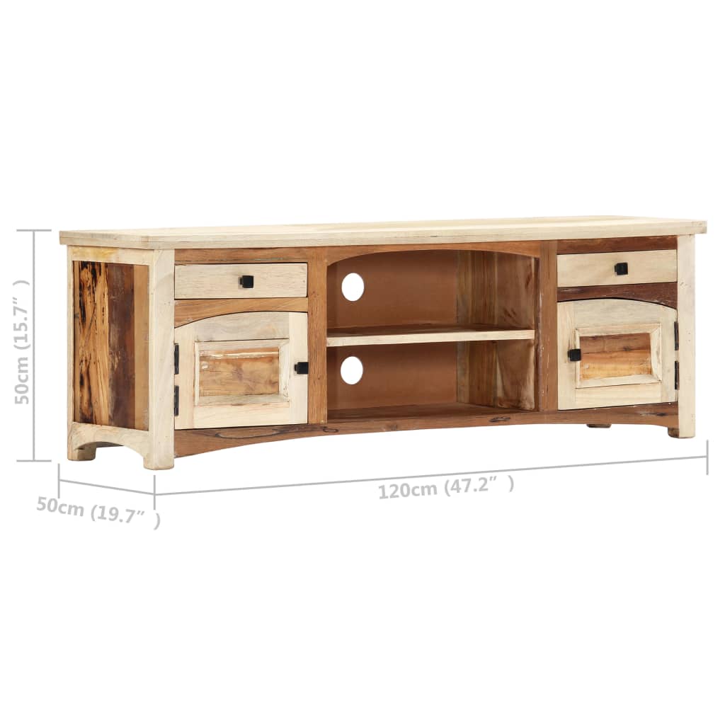 Tv Cabinet 120X30X40 Cm Solid Reclaimed Wood