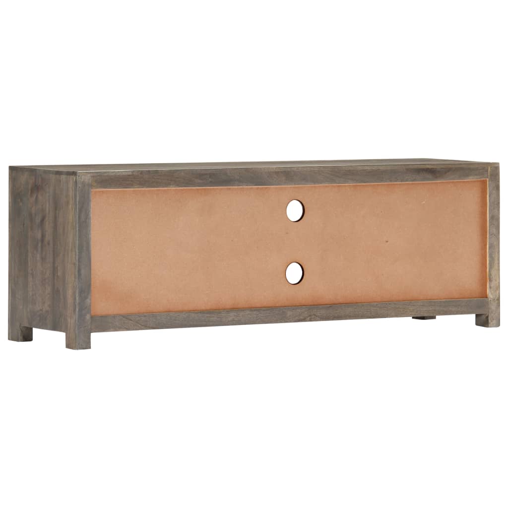 Tv Cabinet Grey 120X30X40 Cm Solid Mango Wood
