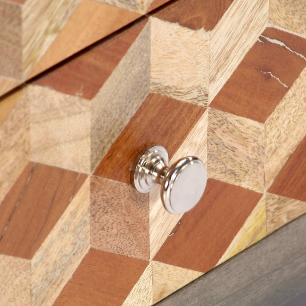 Tv Cabinet Grey 120X30X40 Cm Solid Mango Wood