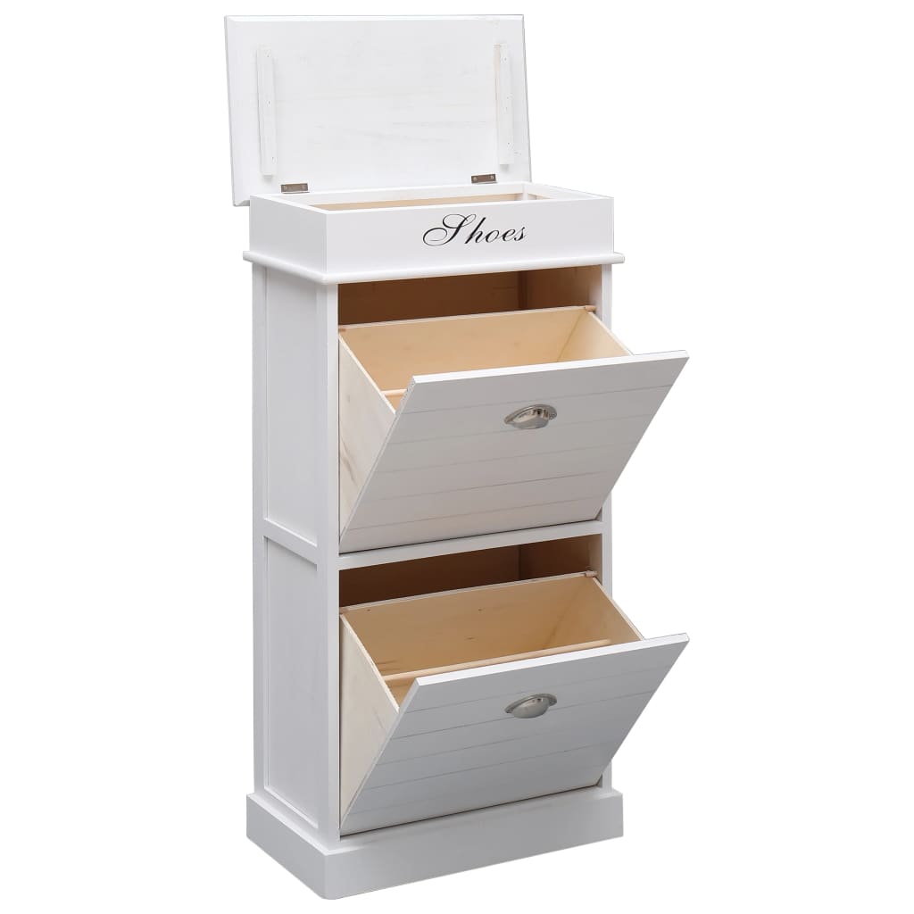 Shoe Cabinet 50X28X98 Cm Paulownia Wood