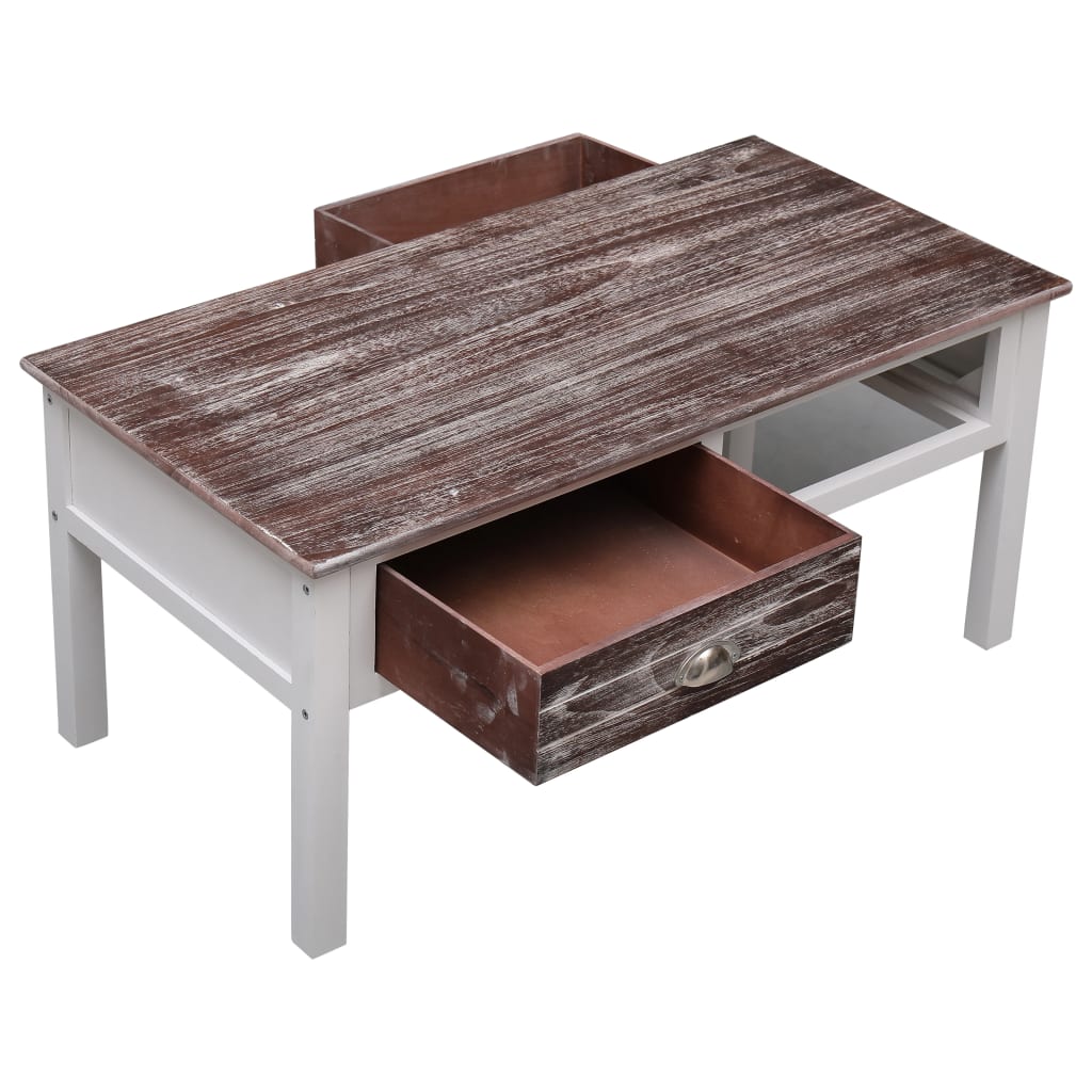 Coffee Table Brown 100X50X45 Cm Wood