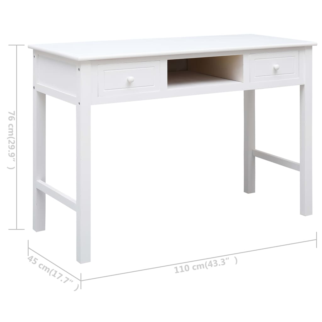 Writing Desk 110X45X76 Cm Wood