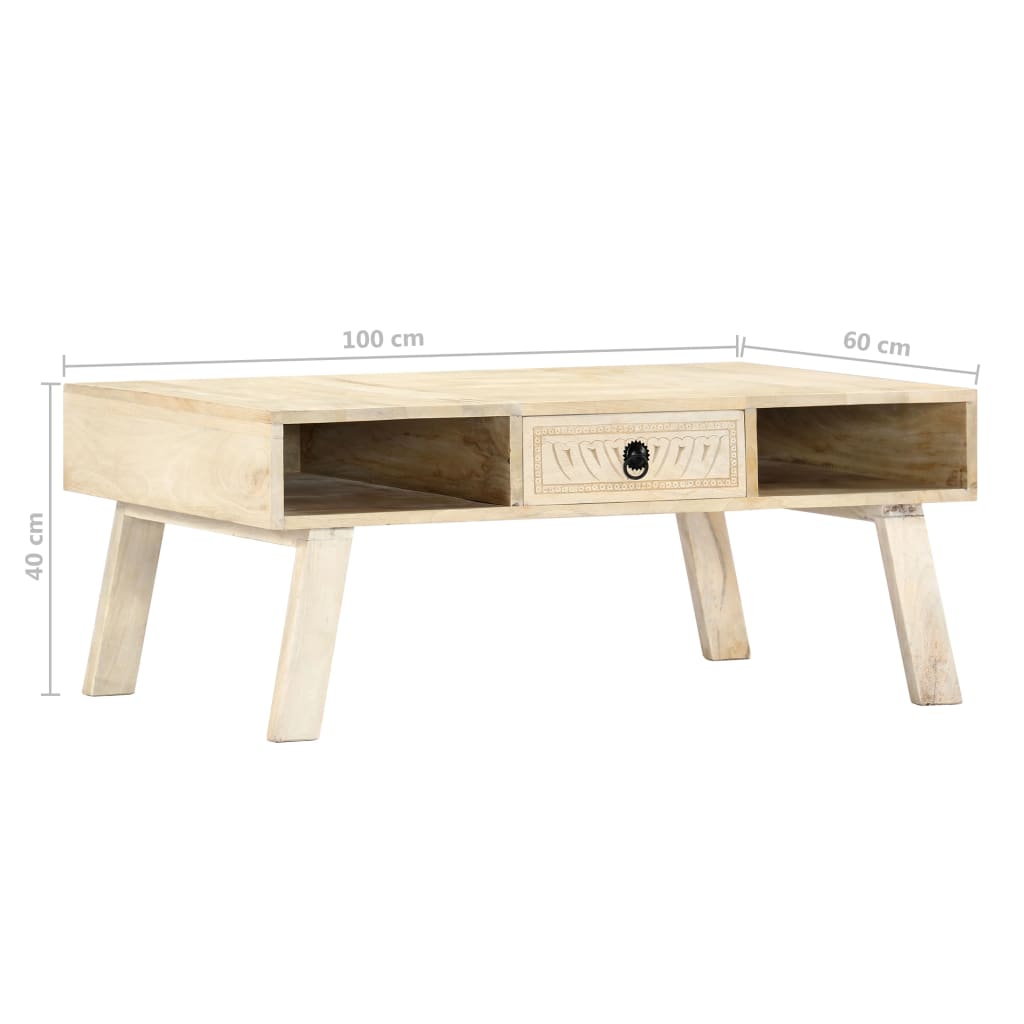 Coffee Table 100X60X40 Cm Solid Mango Wood