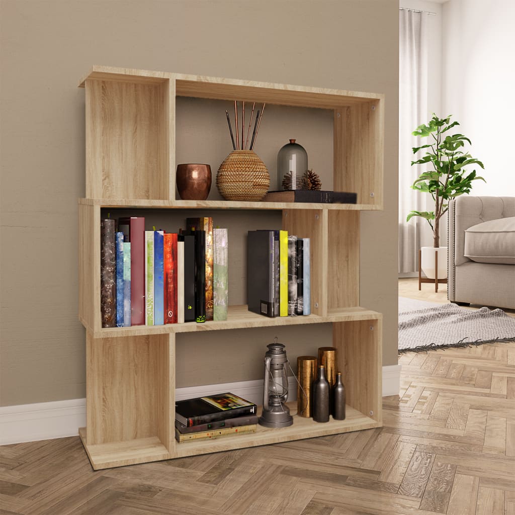 Book Cabinet/Room Divider 80X24X96 Cm Engineered Wood