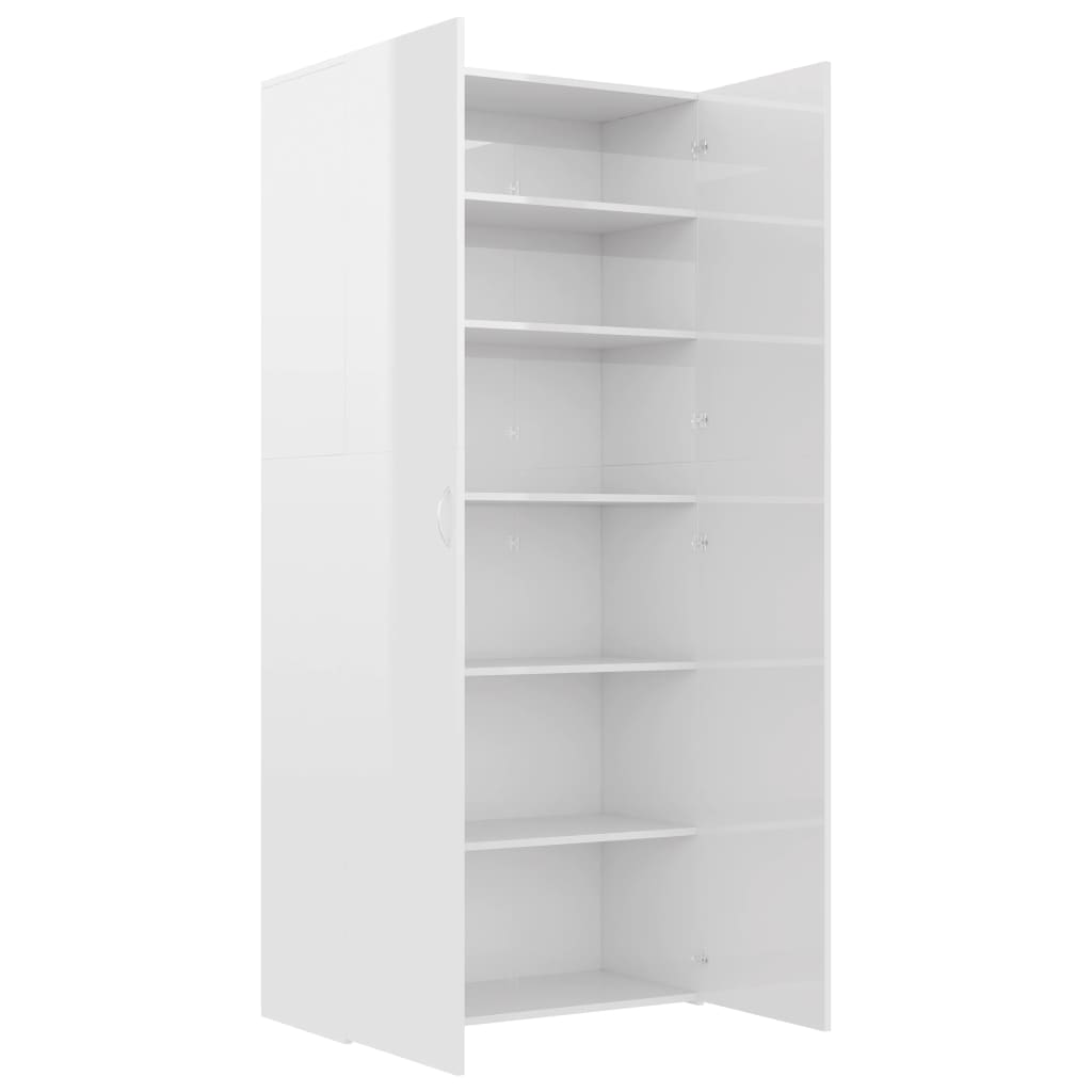 Shoe Cabinet 80X35.5X180 Cm Engineered Wood