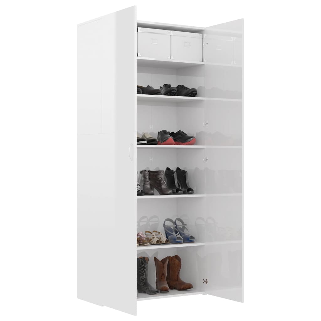 Shoe Cabinet 80X35.5X180 Cm Engineered Wood