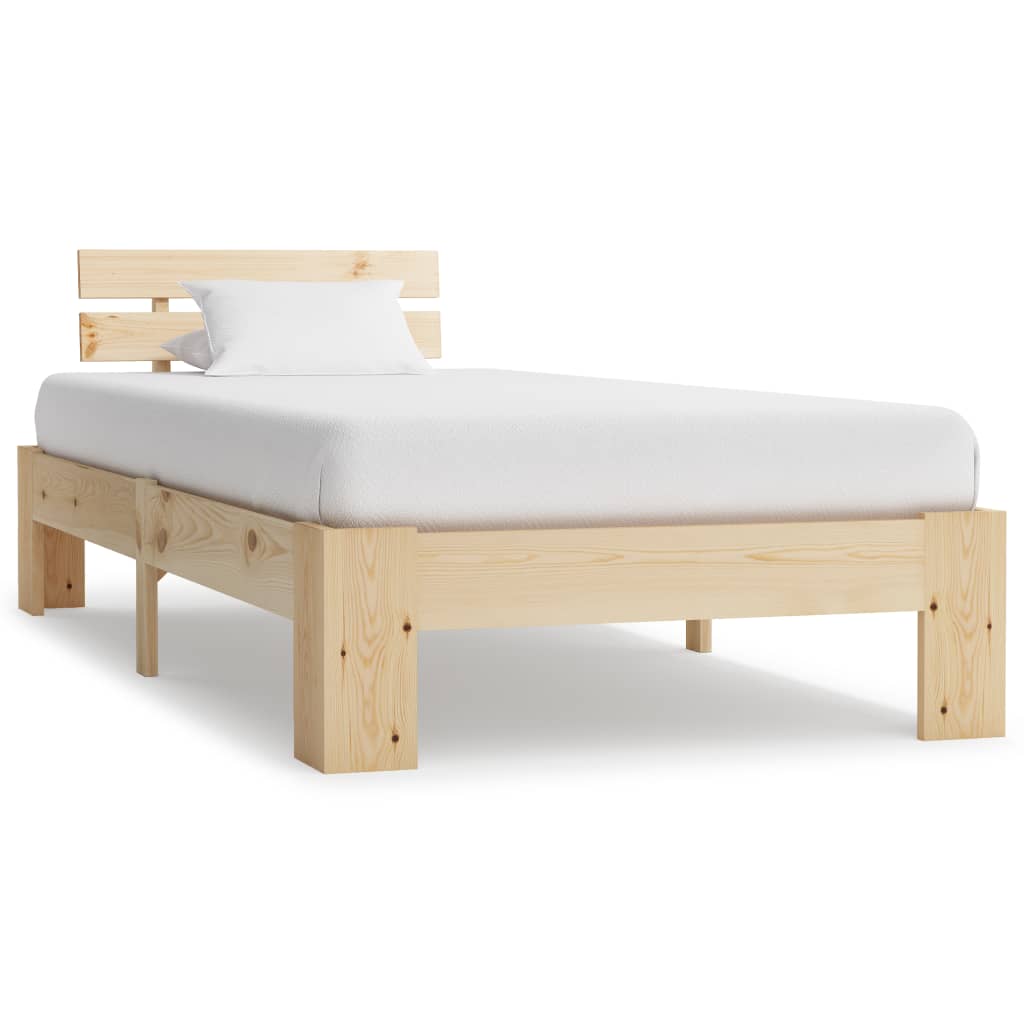 Bed Frame Without Mattress Solid Pine Wood