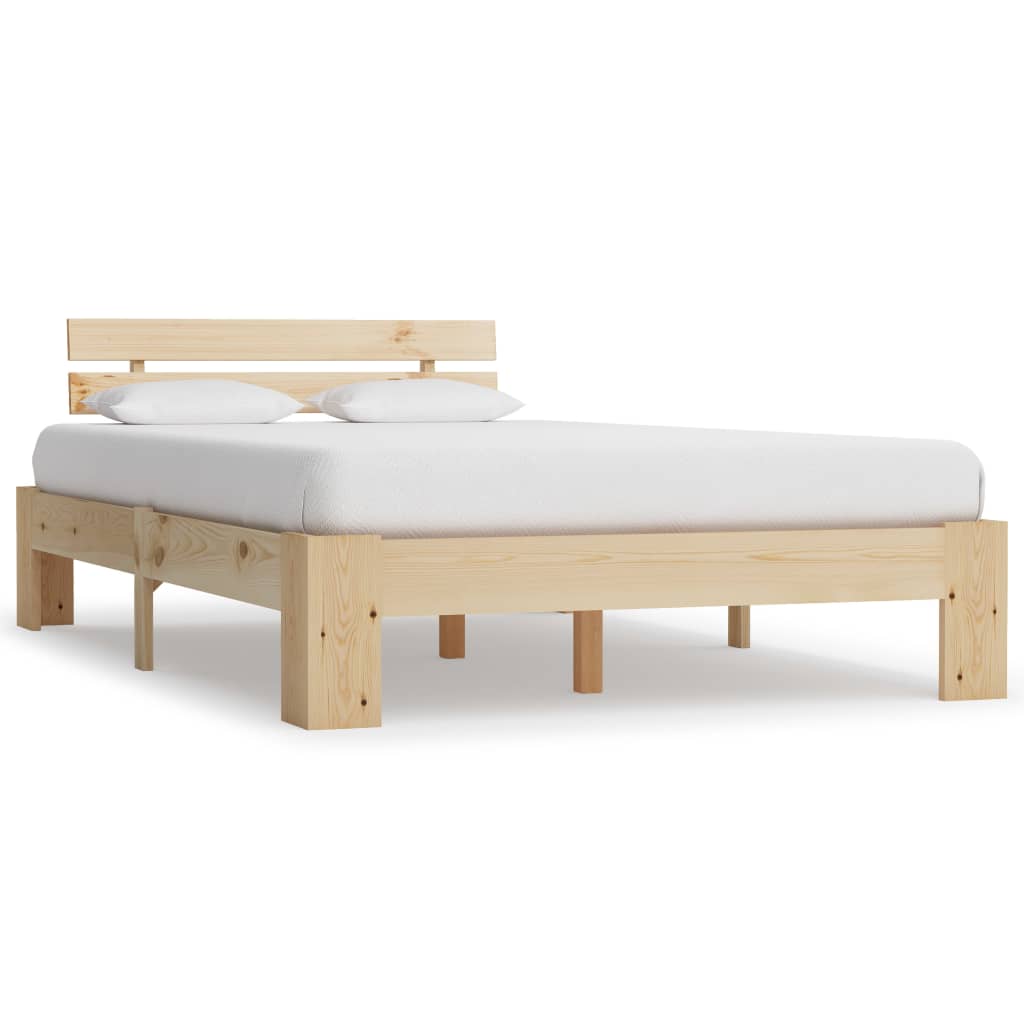 Bed Frame Without Mattress Solid Pine Wood