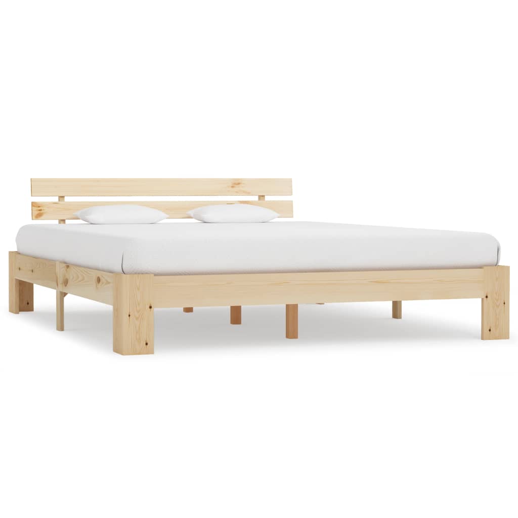 Bed Frame Without Mattress Solid Pine Wood
