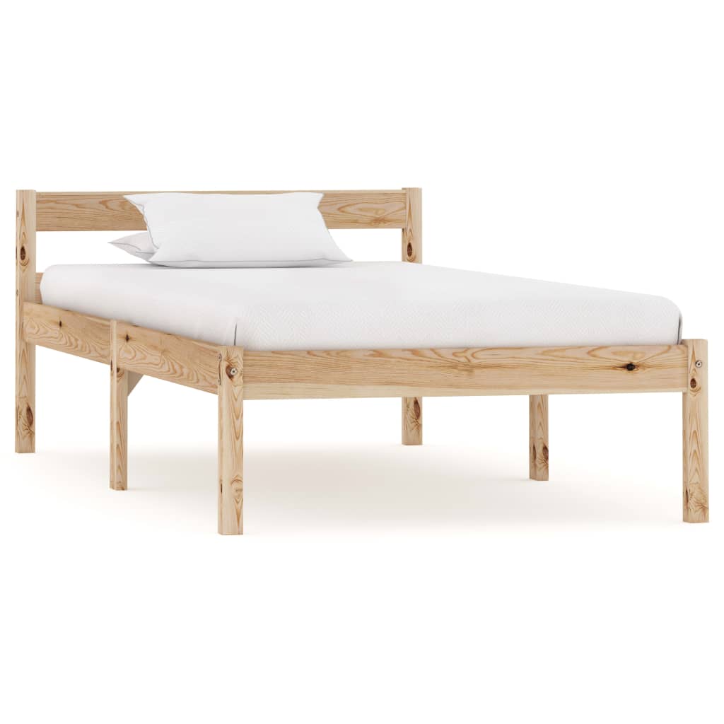 Bed Frame Without Mattress Solid Pine Wood