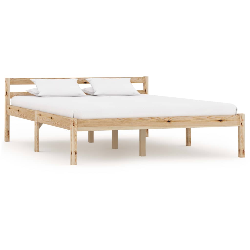 Bed Frame Without Mattress Solid Pine Wood