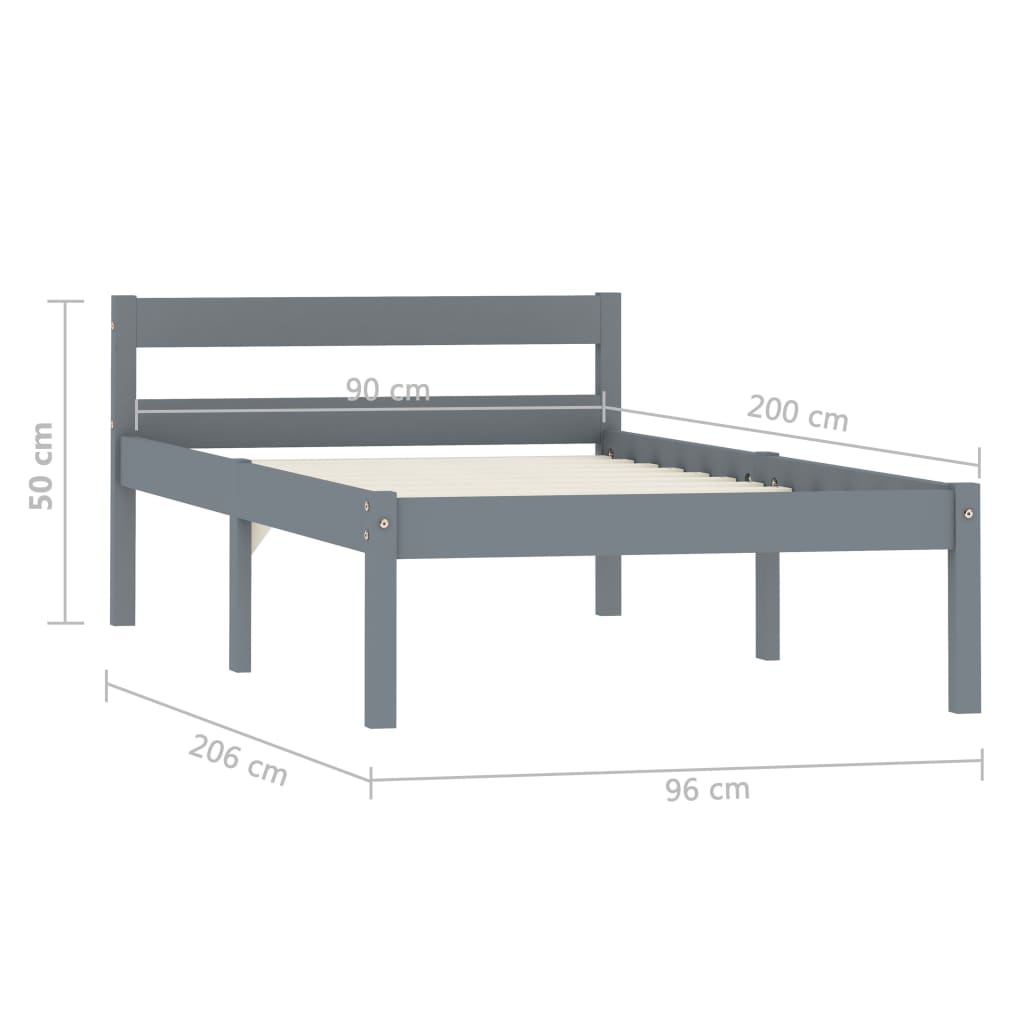 Bed Frame Without Mattress Solid Pine Wood