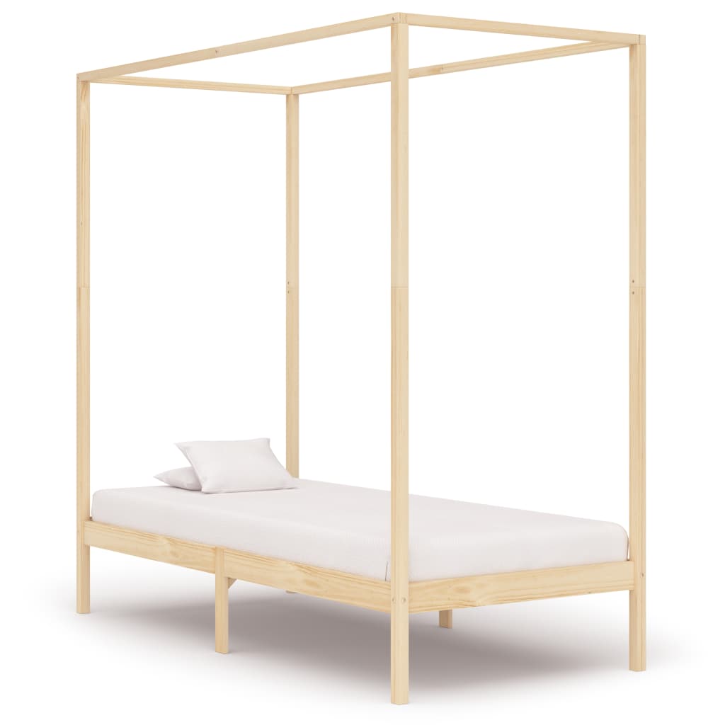 Canopy Bed Frame Without Mattress Solid Wood