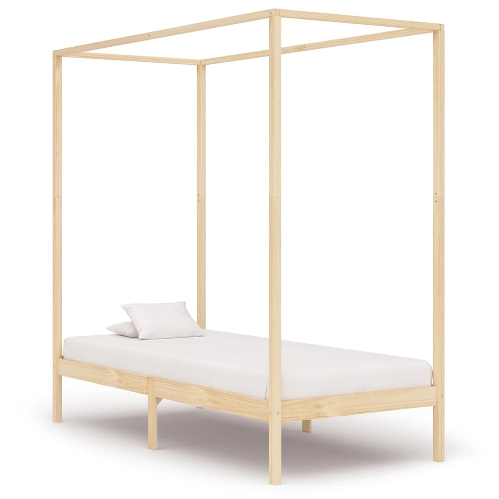 Canopy Bed Frame Without Mattress Solid Wood