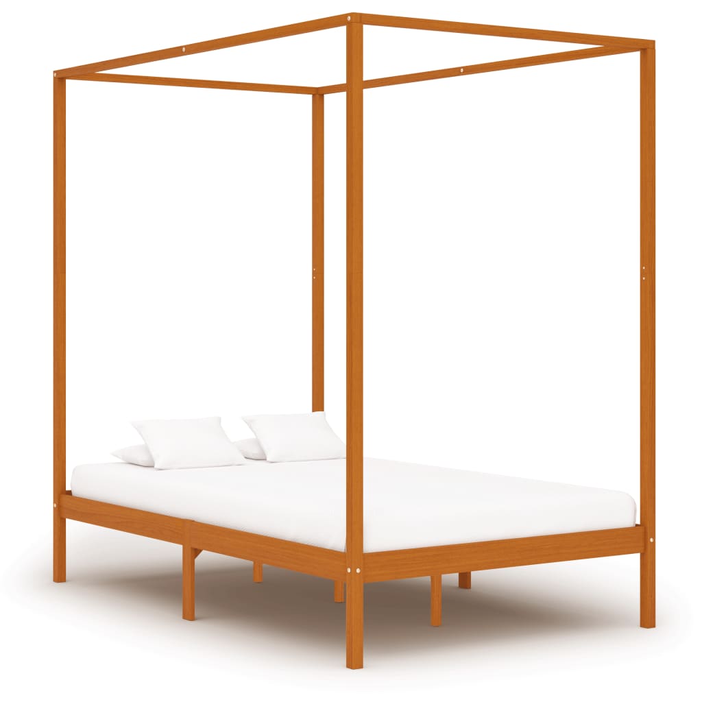 Canopy Bed Frame Without Mattress Solid Wood