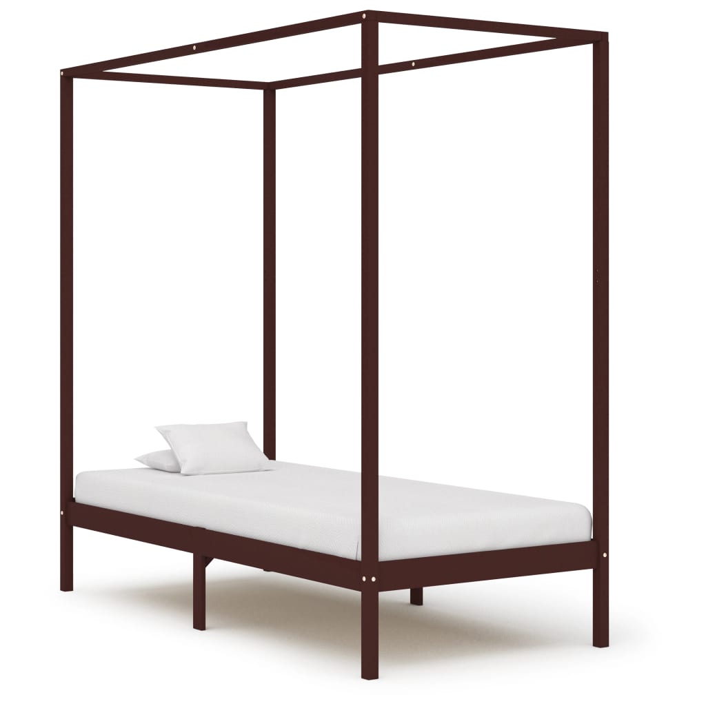 Canopy Bed Frame Without Mattress Solid Wood