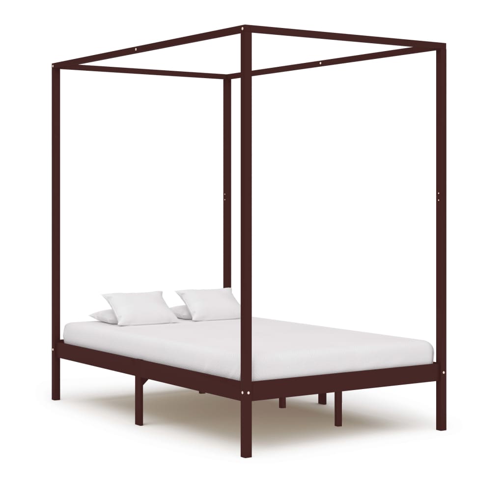 Canopy Bed Frame Without Mattress Solid Wood