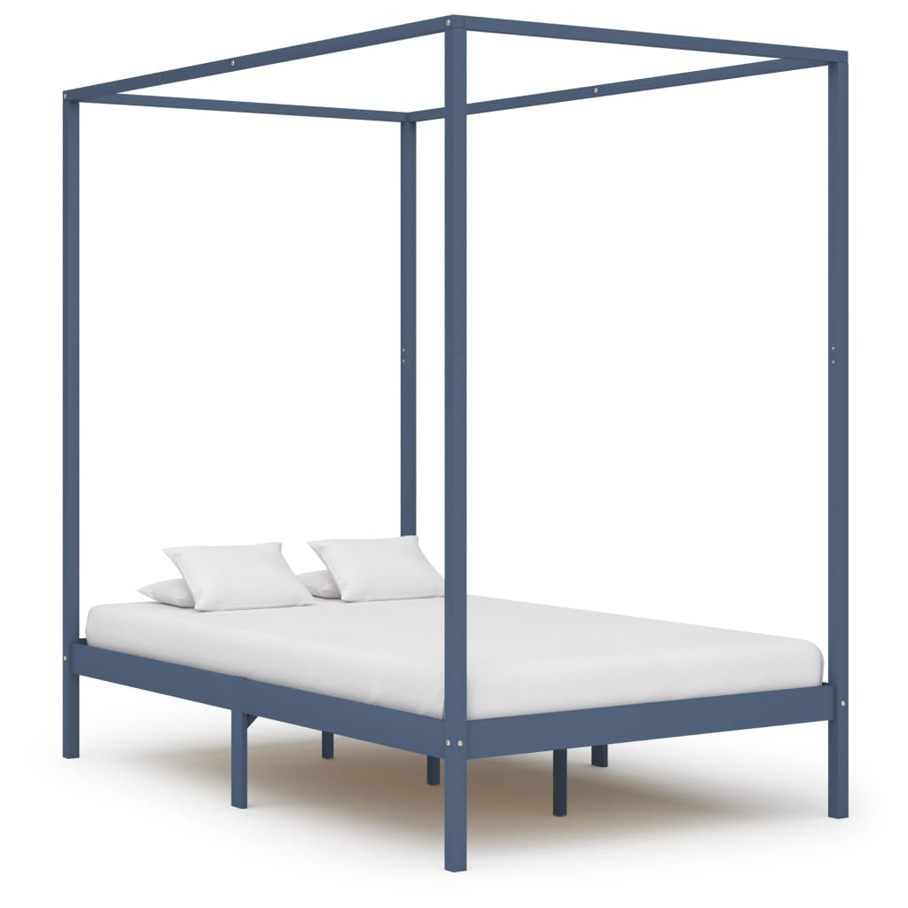 Canopy Bed Frame Without Mattress Solid Wood