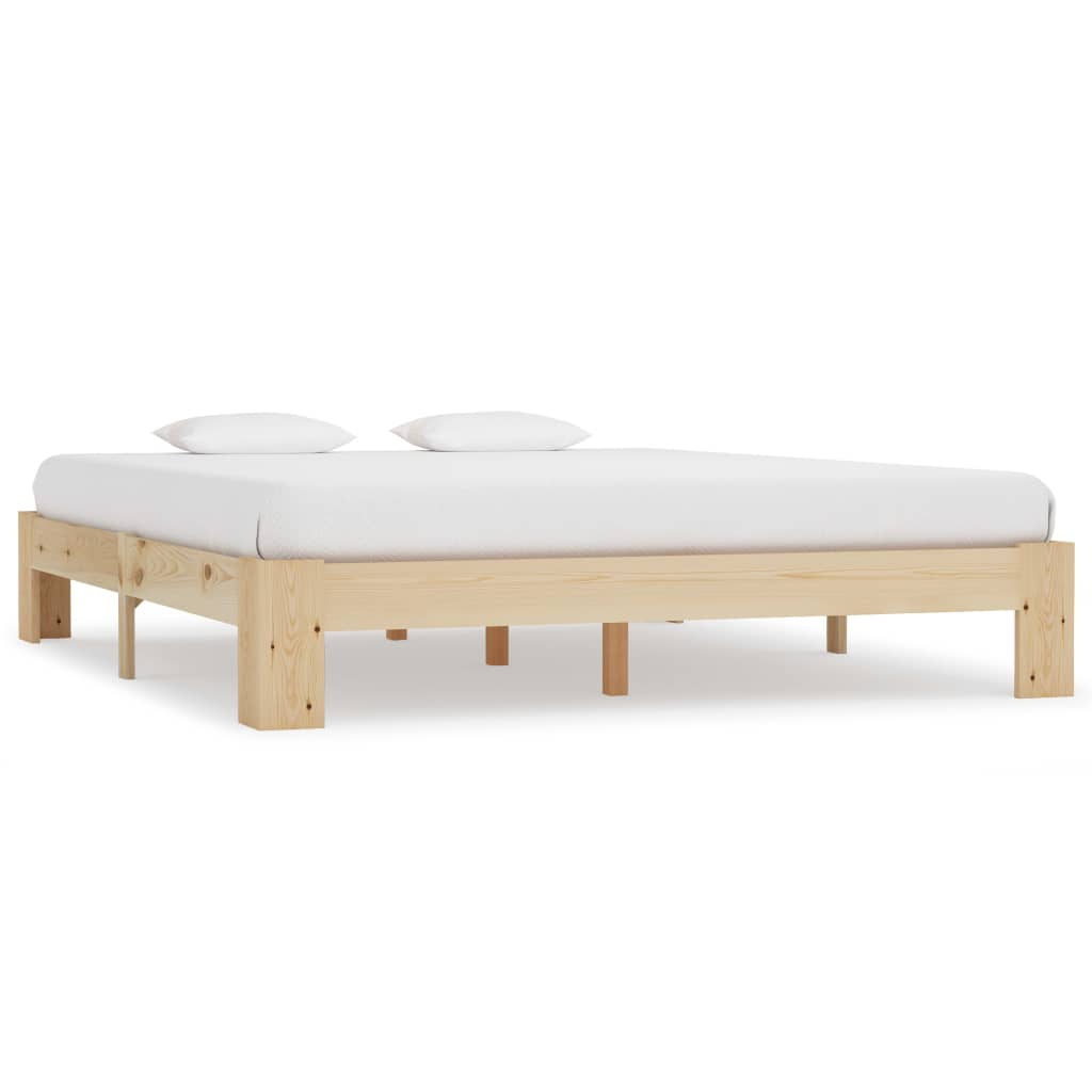 Bed Frame Without Mattress Solid Pine Wood