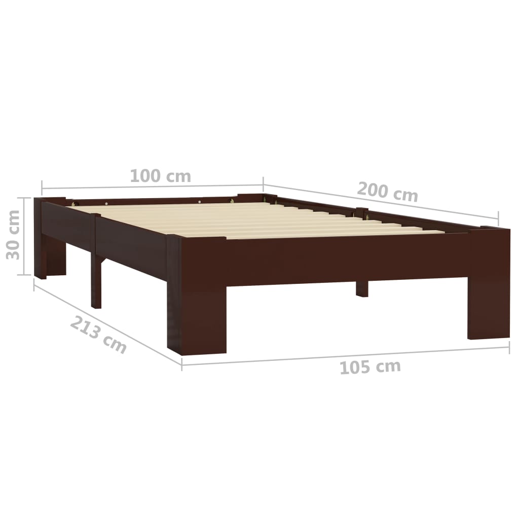 Bed Frame Without Mattress Solid Pine Wood