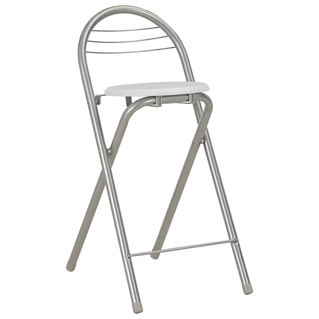 3 Piece Bar Set With Shelves Wood And Steel White