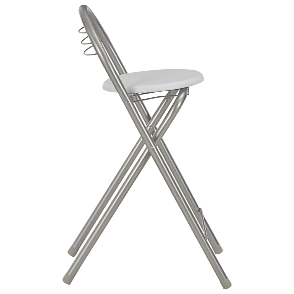 3 Piece Bar Set With Shelves Wood And Steel White