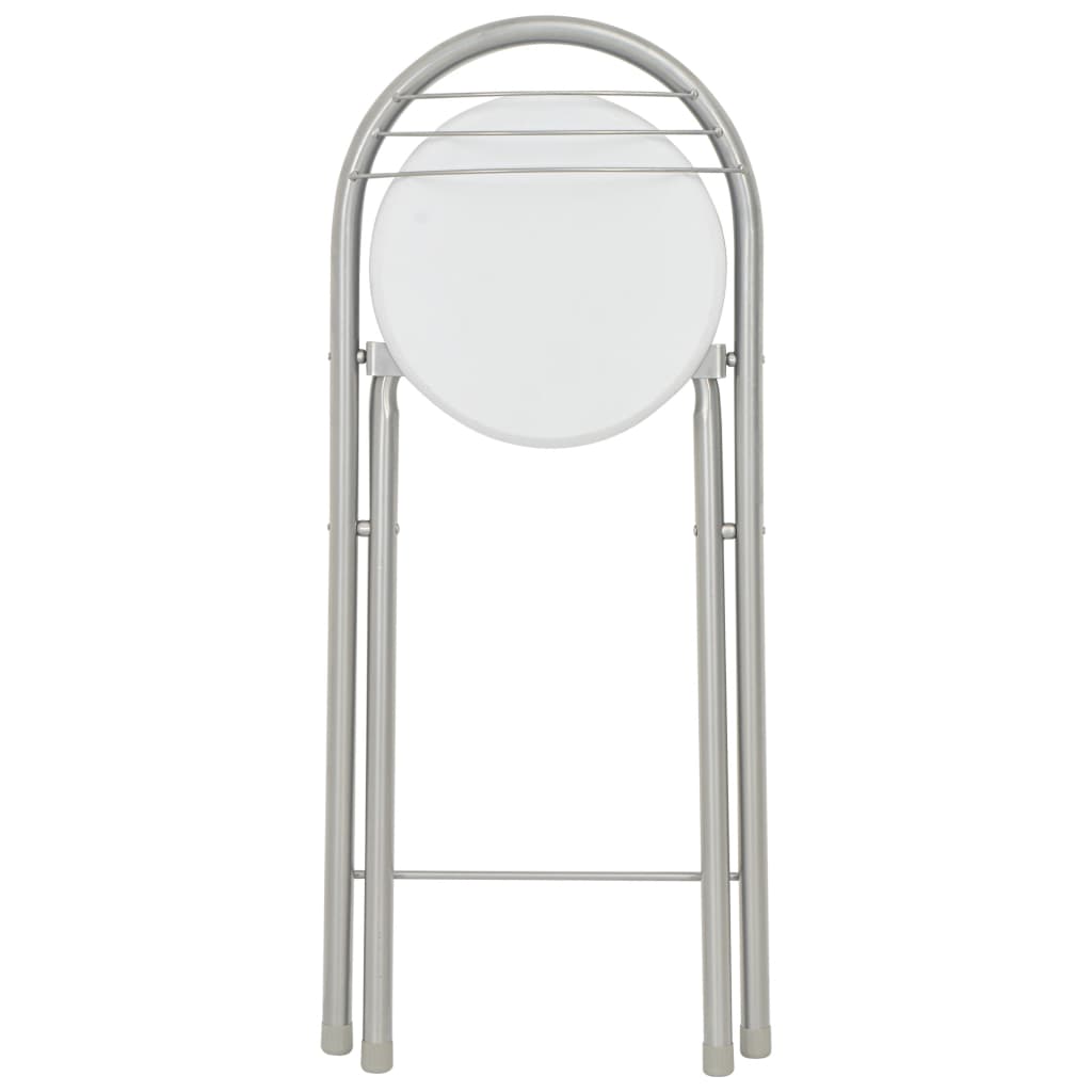 3 Piece Bar Set With Shelves Wood And Steel White