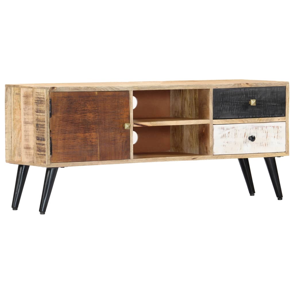 Tv Cabinet 115X30X47 Cm Solid Mango Wood