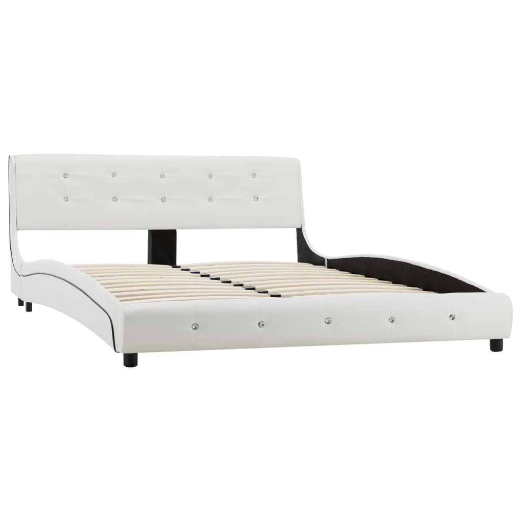 Bed Frame Without Mattress Faux Leather 135X190 Cm Double