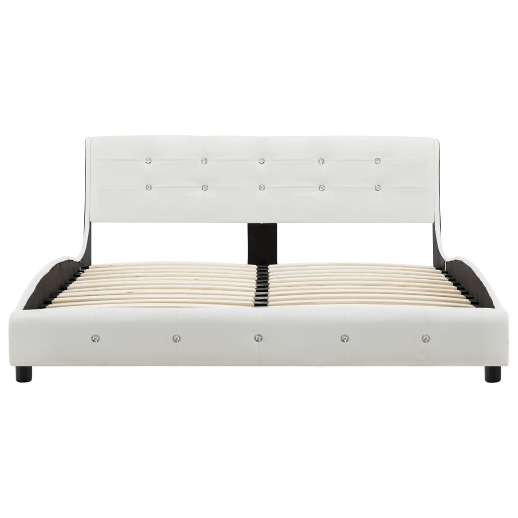 Bed Frame Without Mattress Faux Leather 135X190 Cm Double