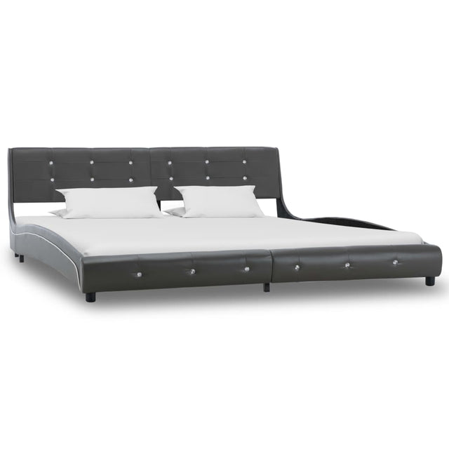Bed Frame Without Mattress Faux Leather 180X200 Cm Super King
