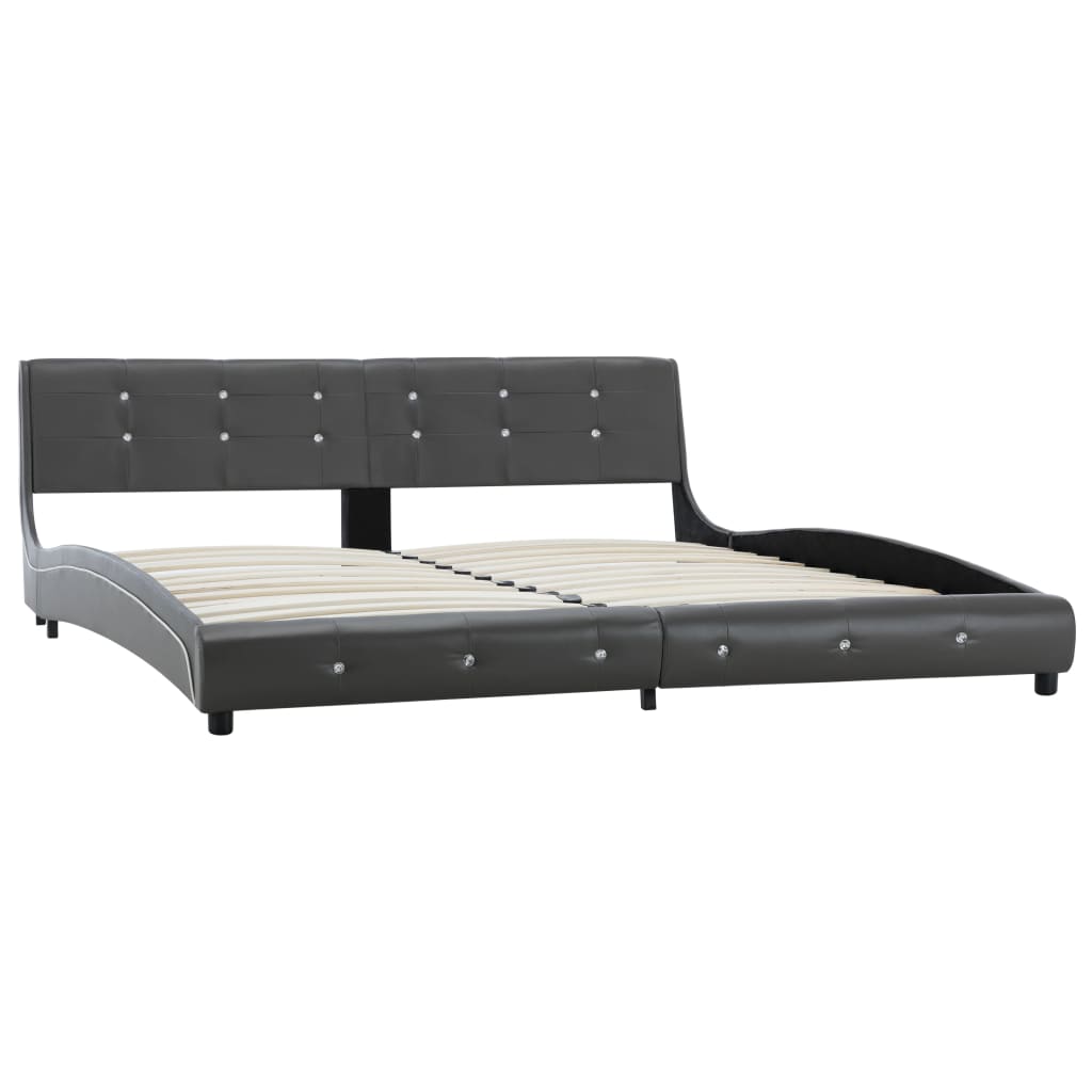 Bed Frame Without Mattress Faux Leather 180X200 Cm Super King