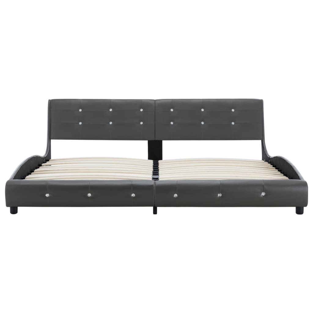 Bed Frame Without Mattress Faux Leather 180X200 Cm Super King