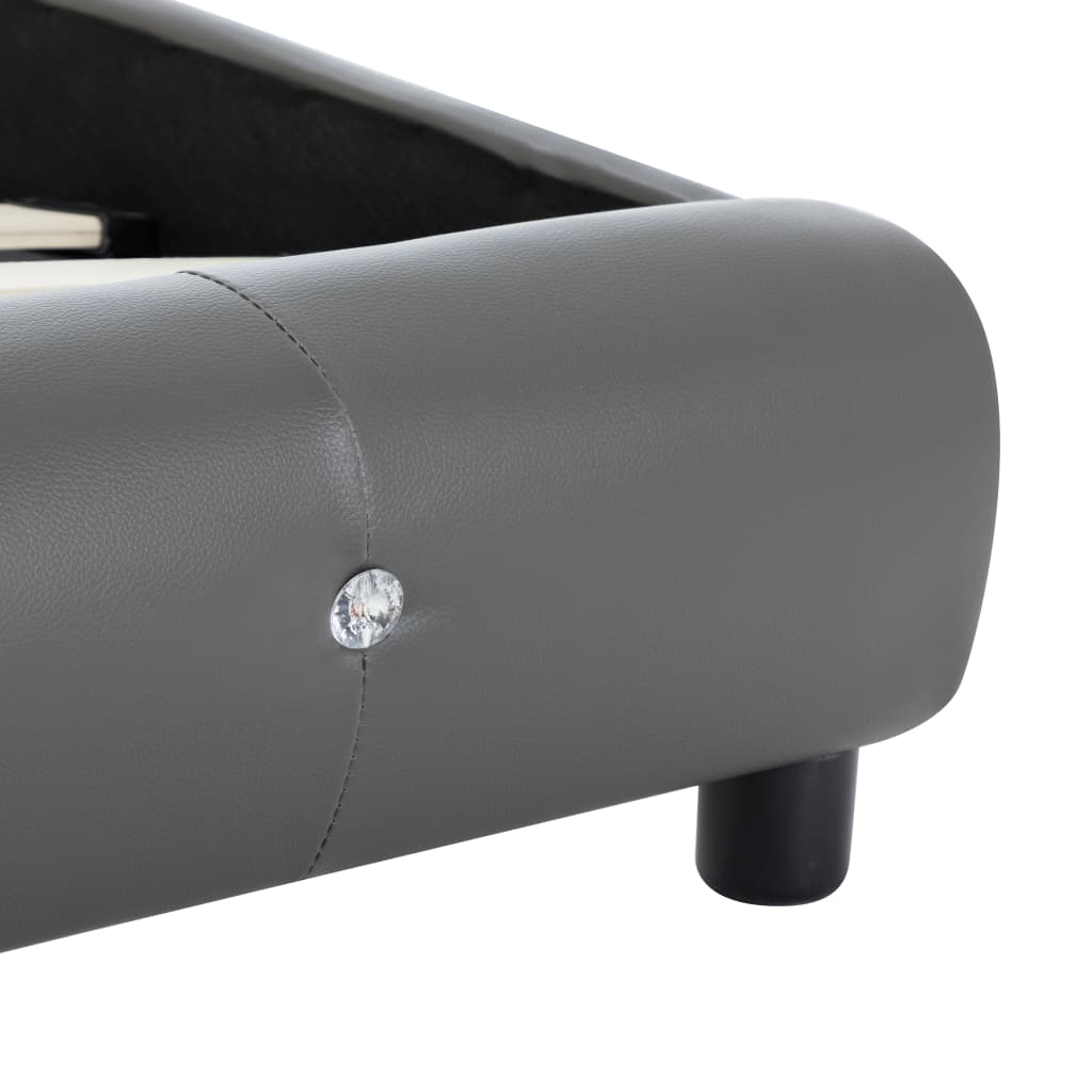 Bed Frame Without Mattress Faux Leather 180X200 Cm Super King