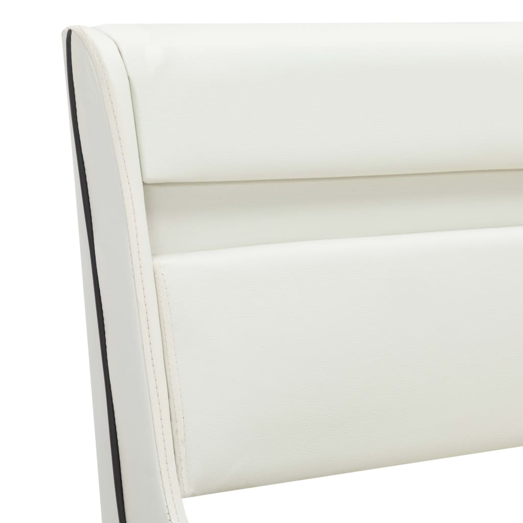 Bed Frame With Led Without Mattress Faux Leather 150X200Cm