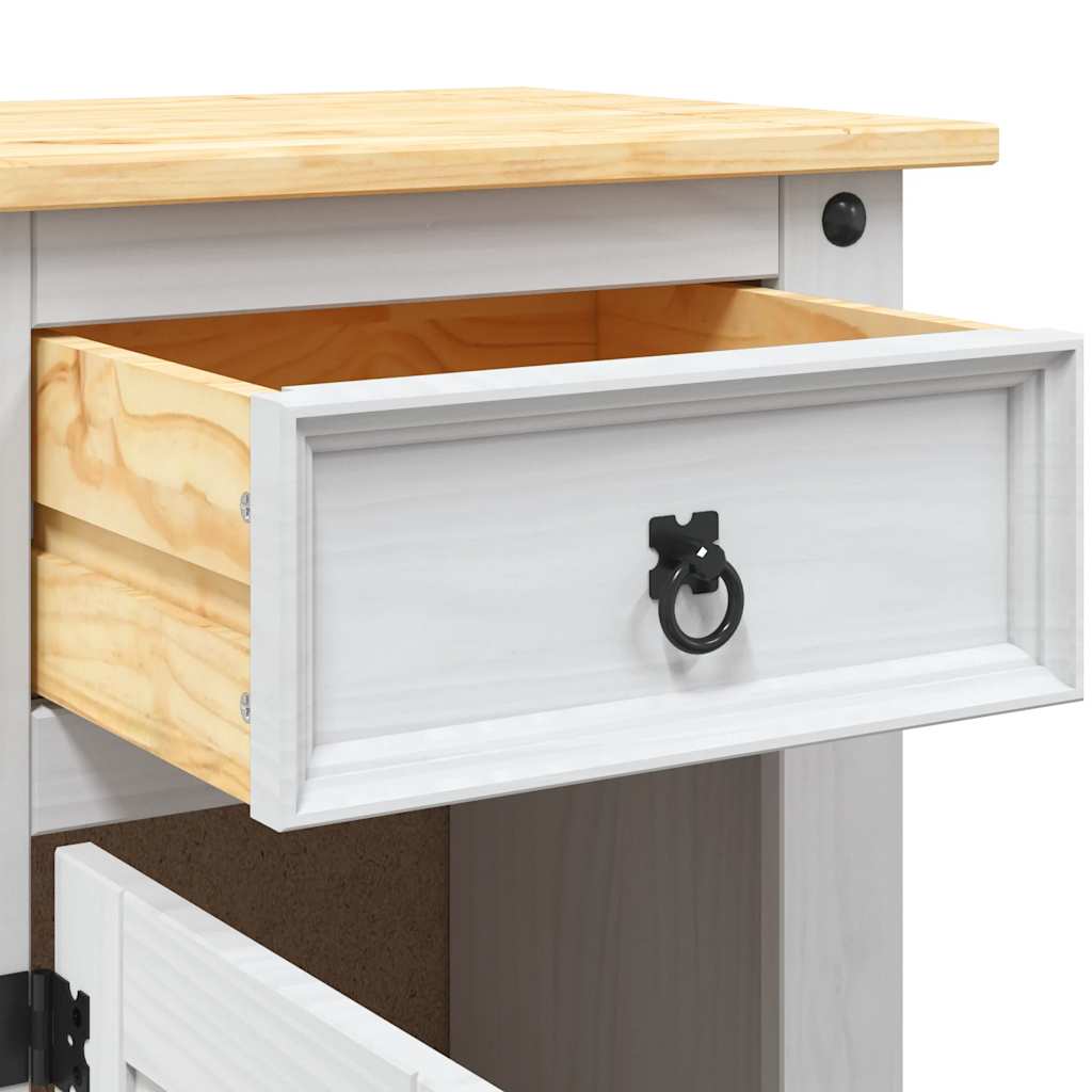 Bedside Cabinet Mexican Pine Corona Range 53X39X67 Cm