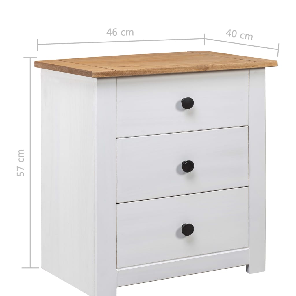 Bedside Cabinet 46X40X57 Cm Pinewood Panama Range