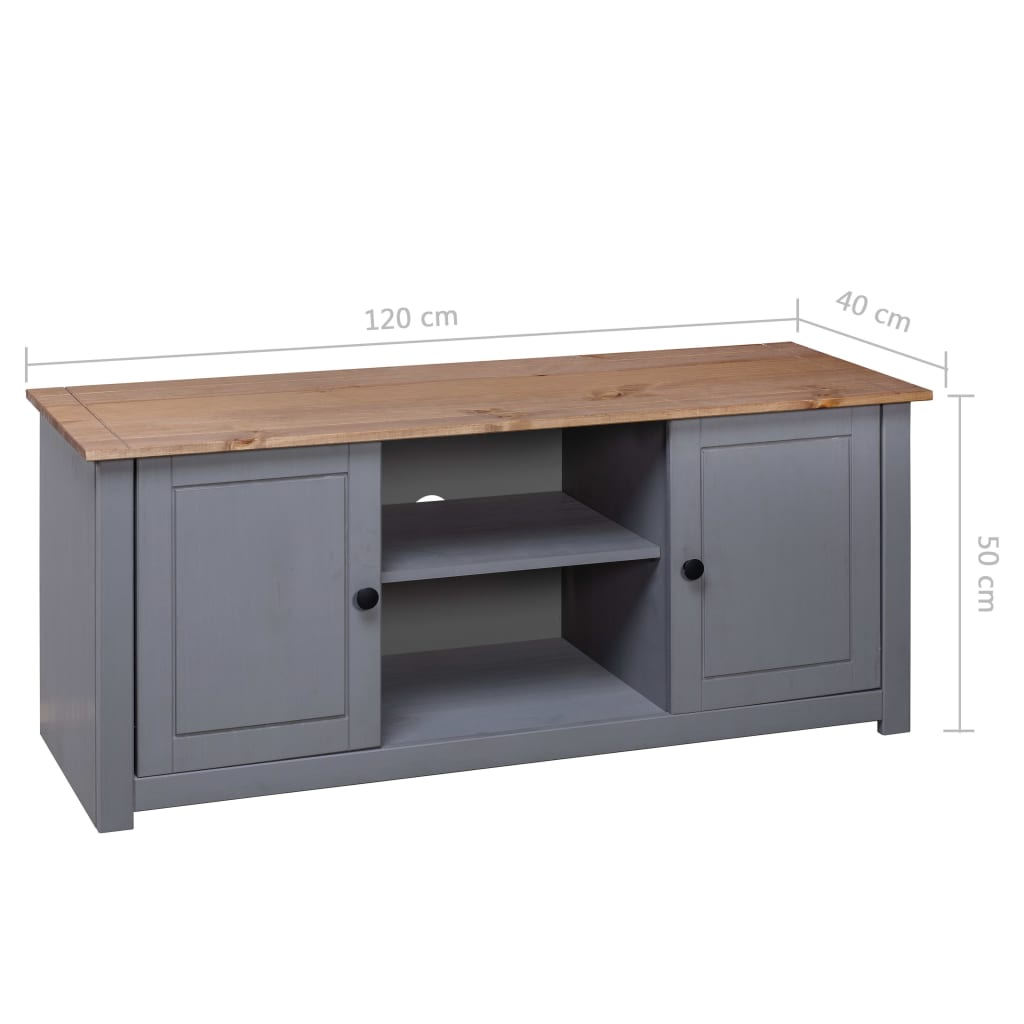 Tv Cabinet 120X40X50 Cm Solid Pine Wood Panama Range