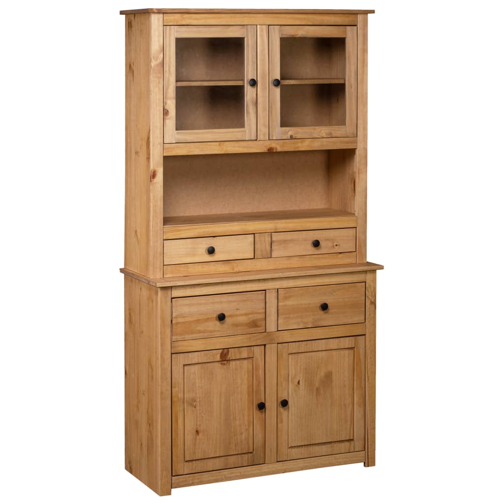 Highboard 93X40.5X180 Cm Solid Pine Panama Range