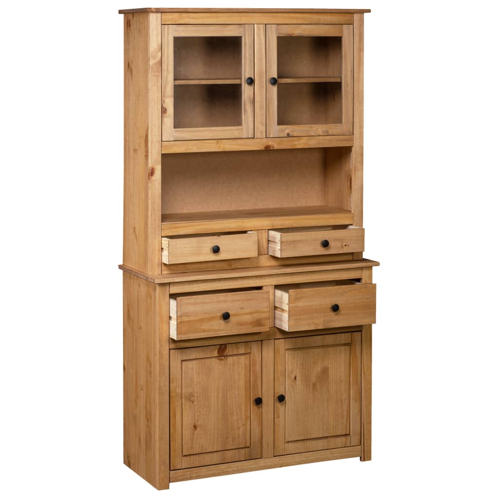 Highboard 93X40.5X180 Cm Solid Pine Panama Range
